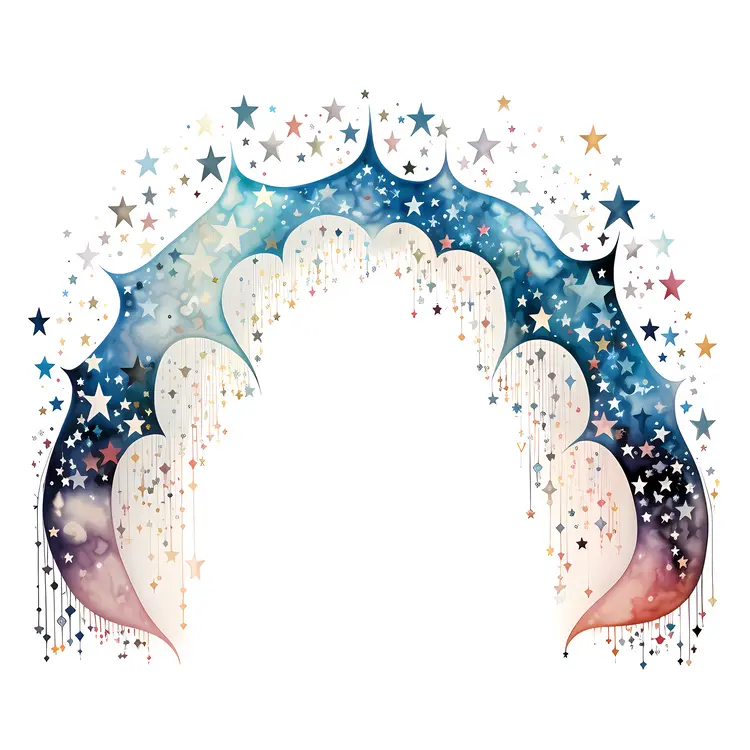 Colorful Arch with Stars
