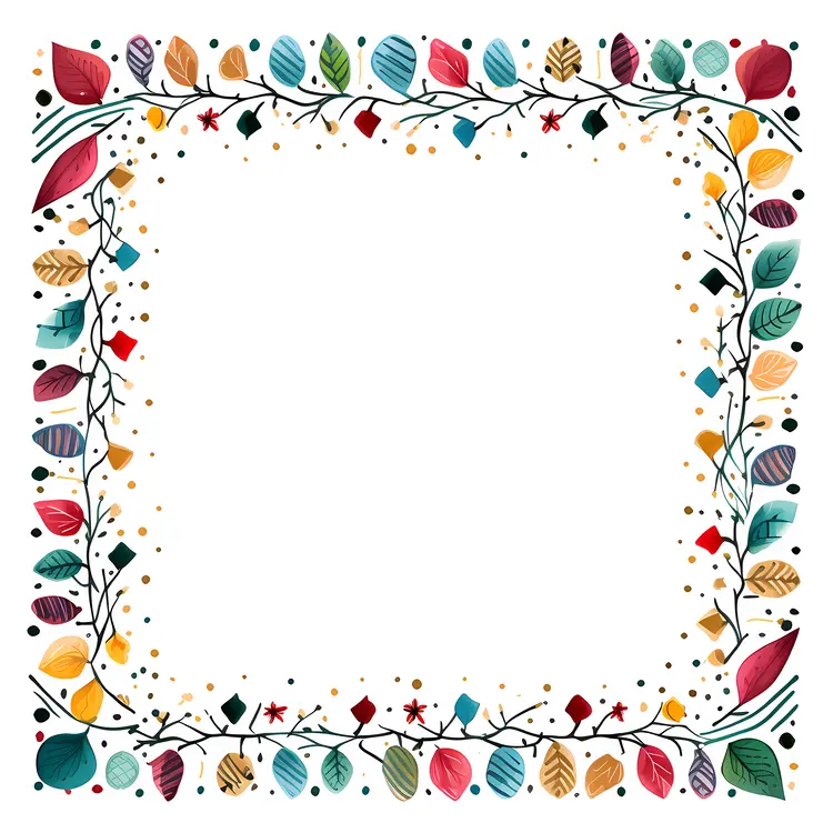 Colorful Leaves Decorative Frame
