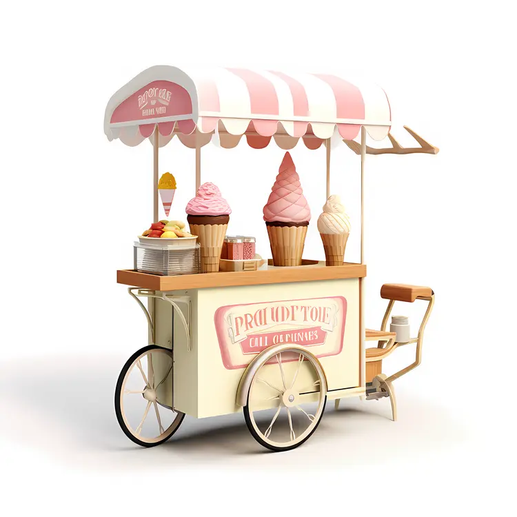 Vintage Ice Cream Cart