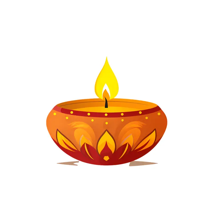 Decorative Lamp with Flame for Diwali