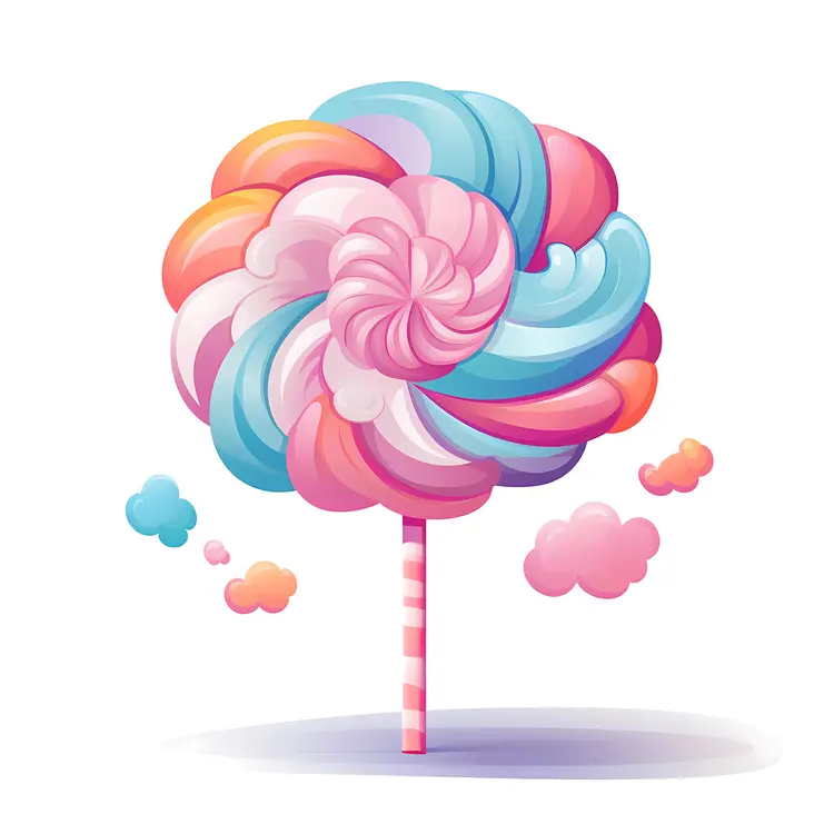 Colorful Cotton Candy Swirl