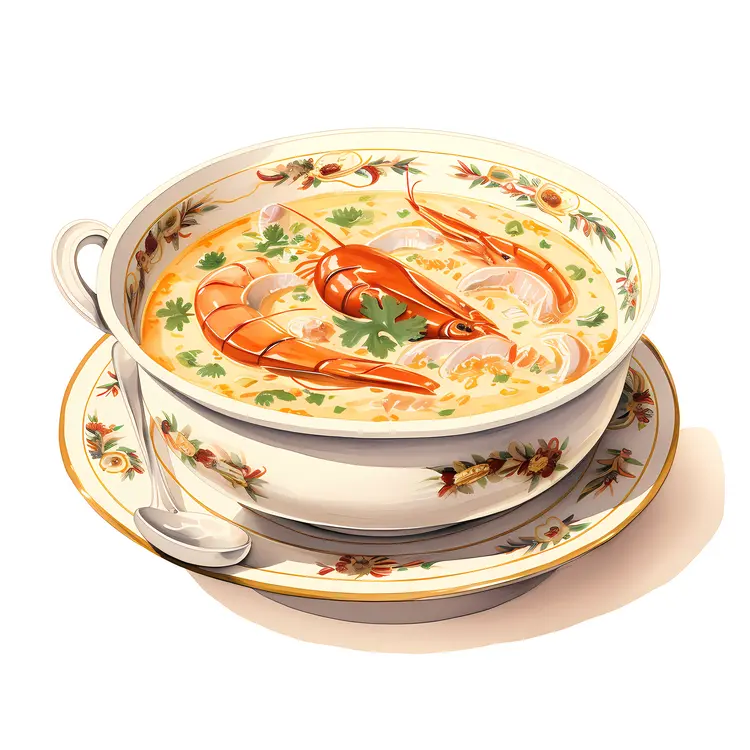 Shrimp Soup with Herbs