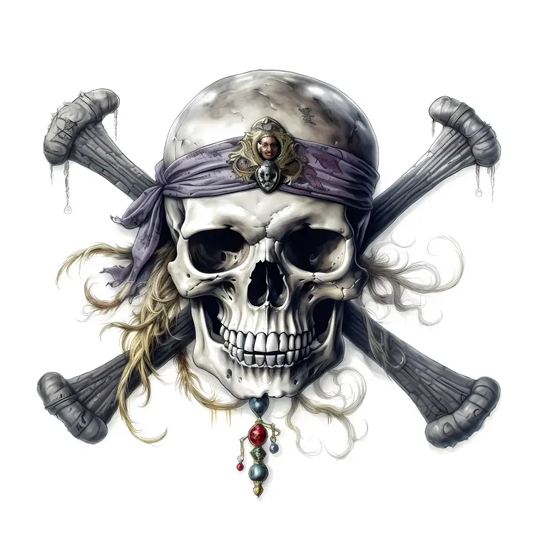 Pirate Skull with Crossed Bones