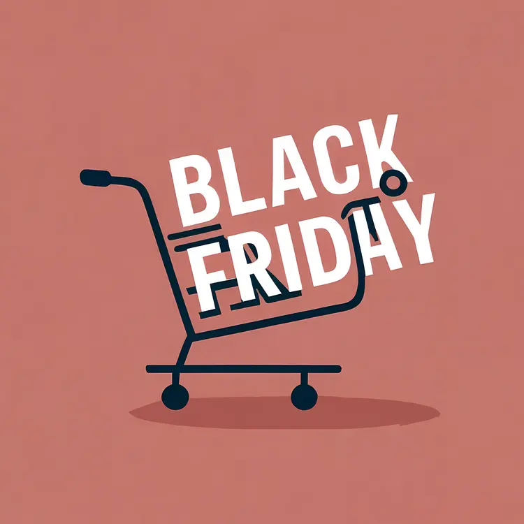 Black Friday Shopping Cart Illustration