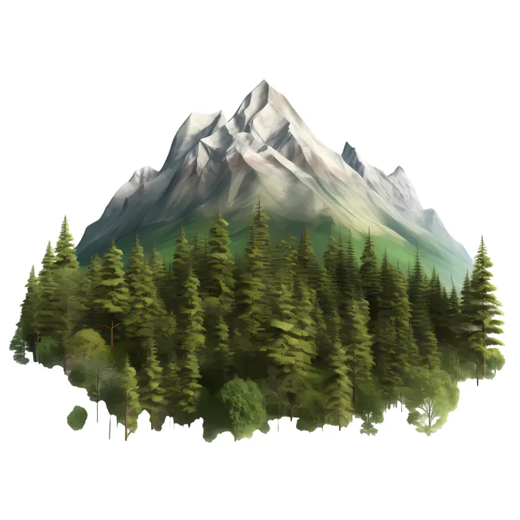 Beautiful Mountain Landscape with Forest