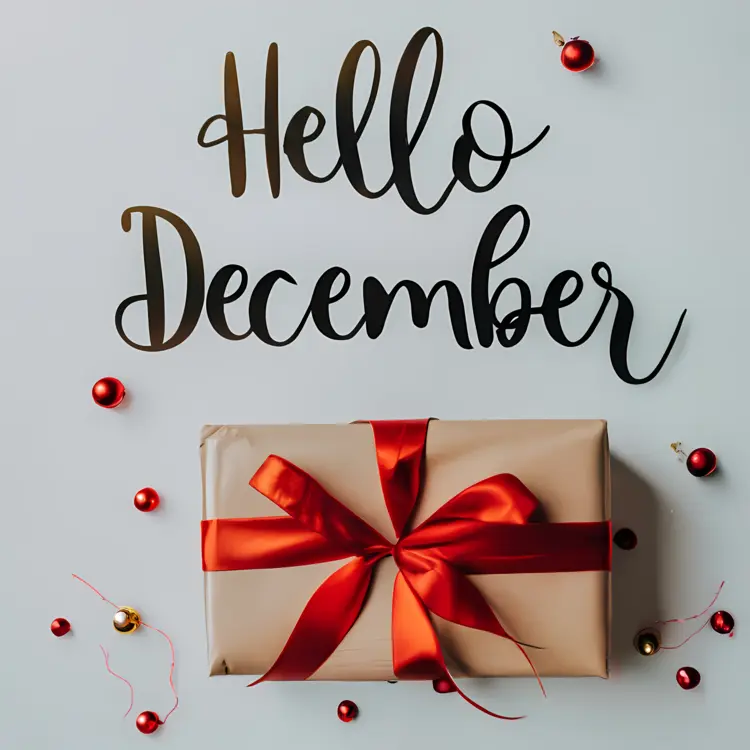 Hello December with Gift Box