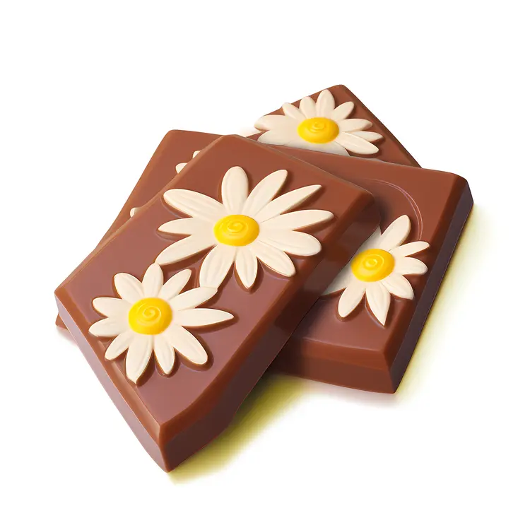 Chocolate Bar with Daisies