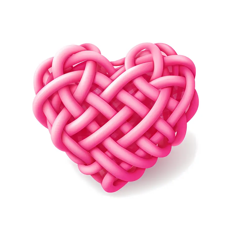 Adorable Pink Knotted Heart Art
