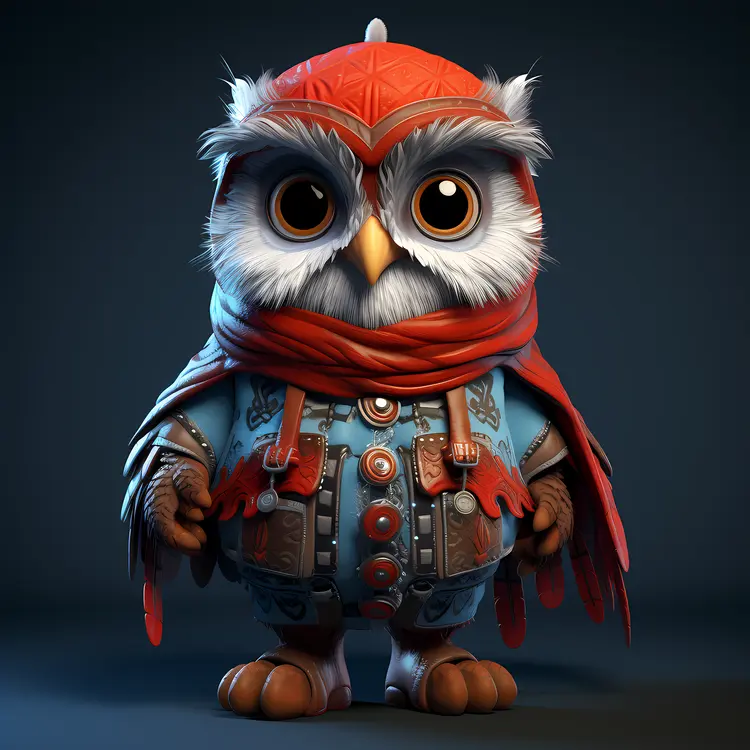 Owl in Adventurer Outfit