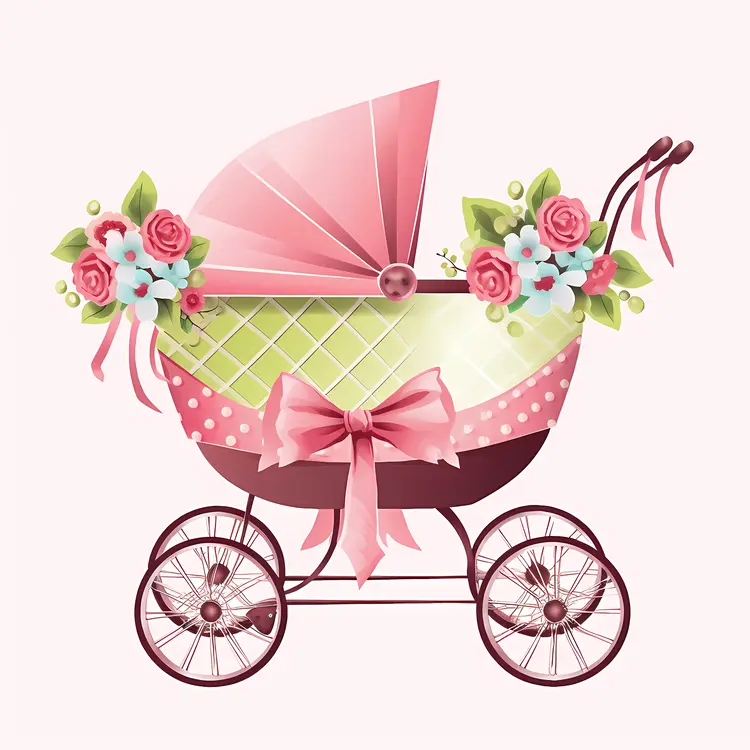 Floral Baby Stroller