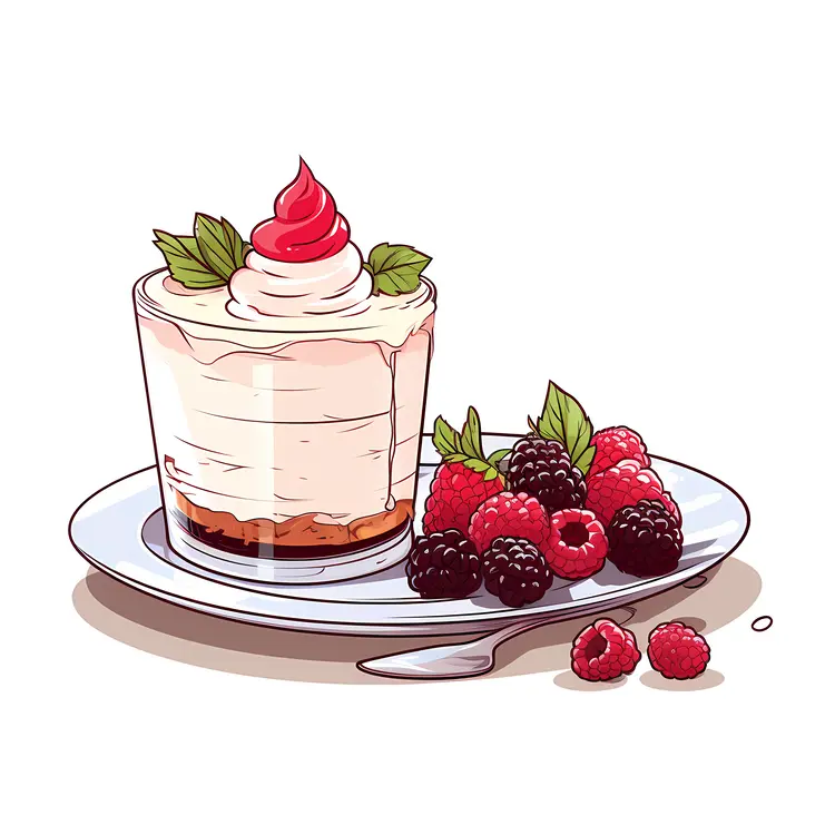 Creamy Berry Dessert in a Glass