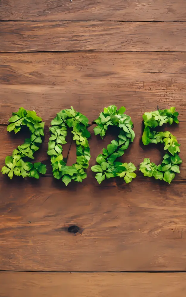 Wooden Background Leafy 2025