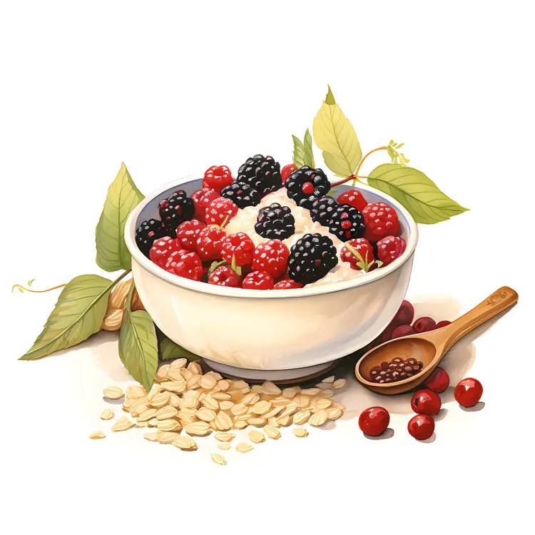 Cereal Bowl with Berries and Oats