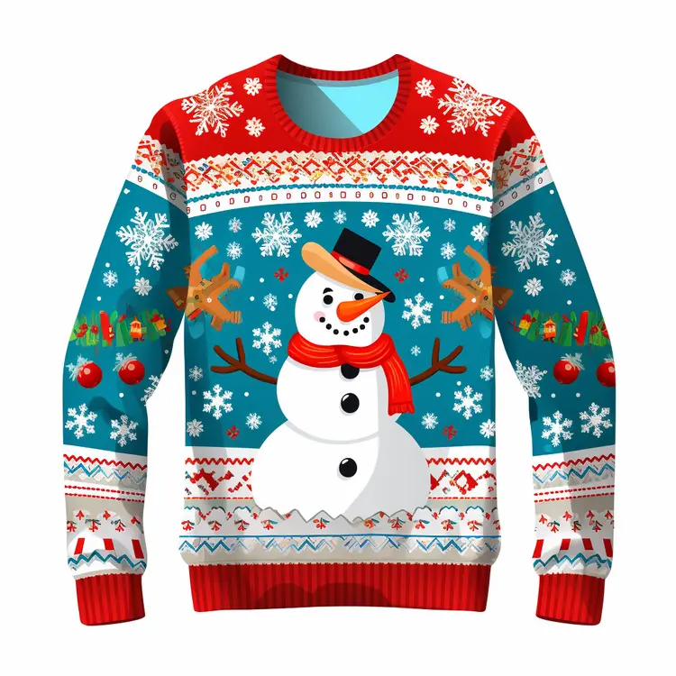 Festive Snowman Sweater for Christmas