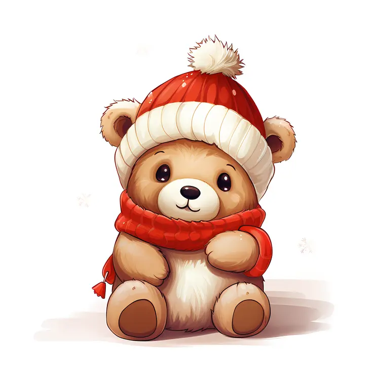 Cute Bear with Red Hat