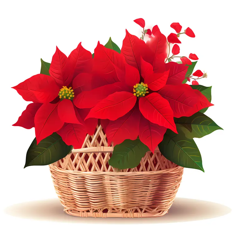 Poinsettia in a Basket