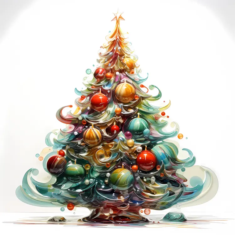 Colorful Artistic Christmas Tree Decoration