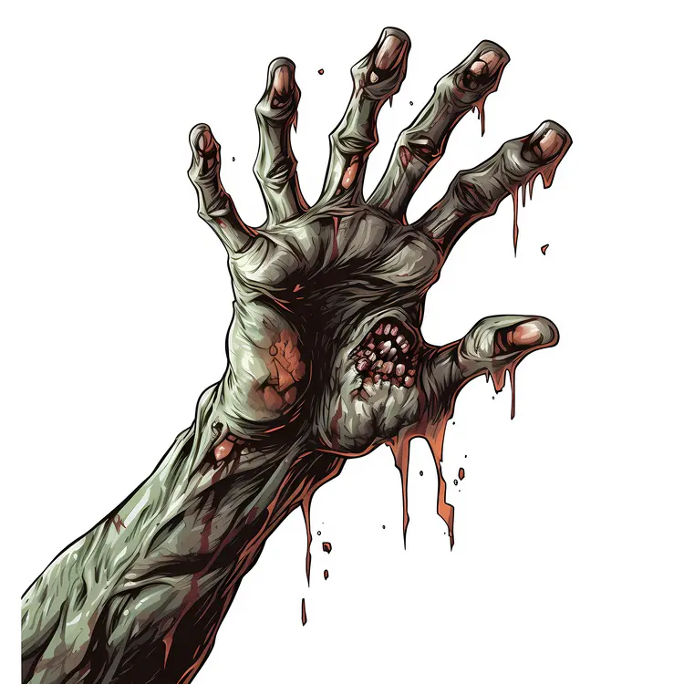 Creepy Zombie Hand Illustration