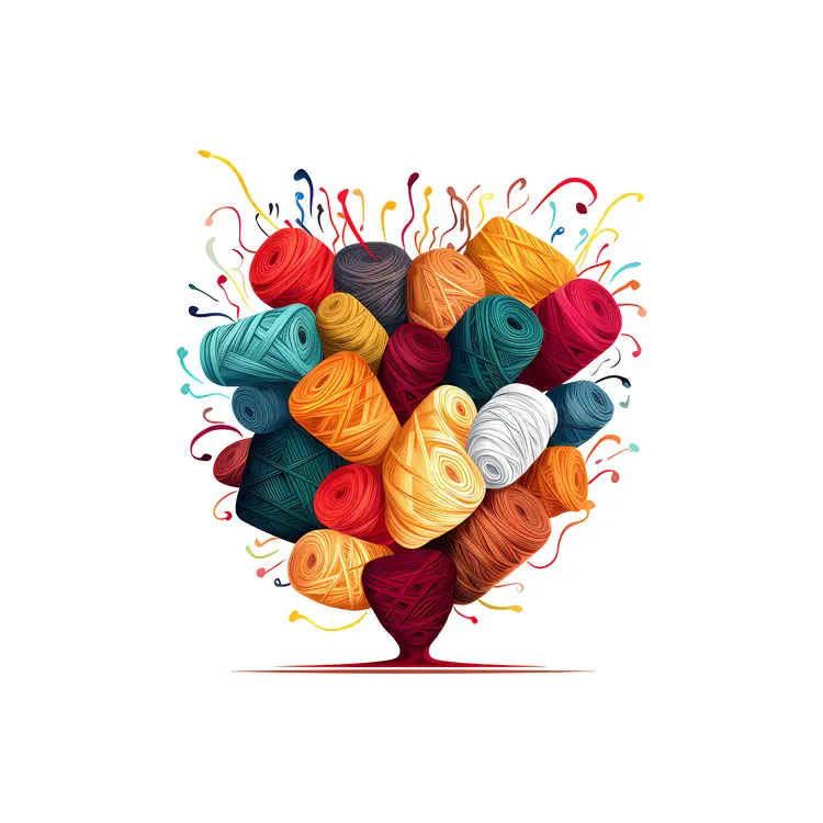 Tree of Colorful Yarn Balls
