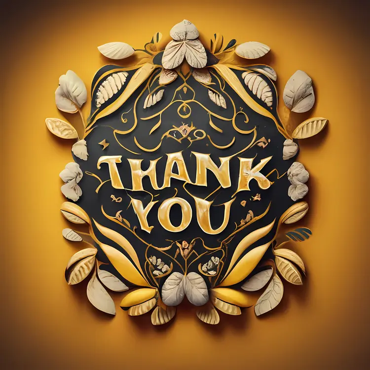 Elegant Gold Thank You Card