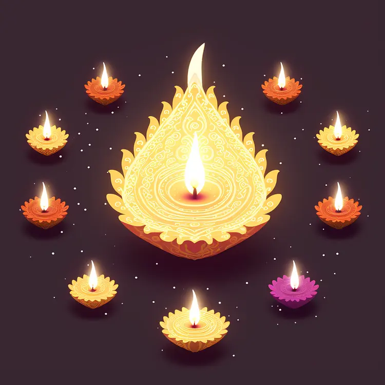 Large Decorative Candle for Diwali