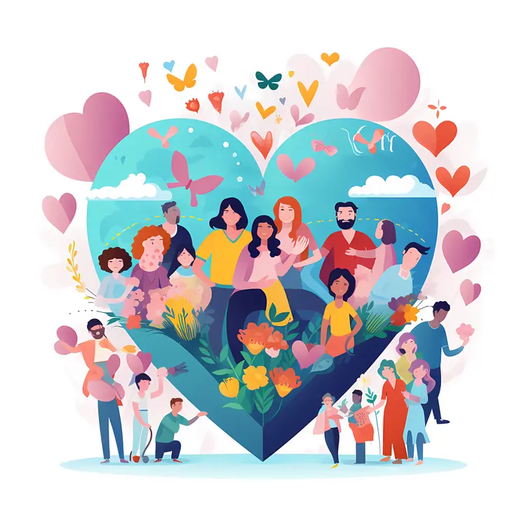 Family Heart Illustration
