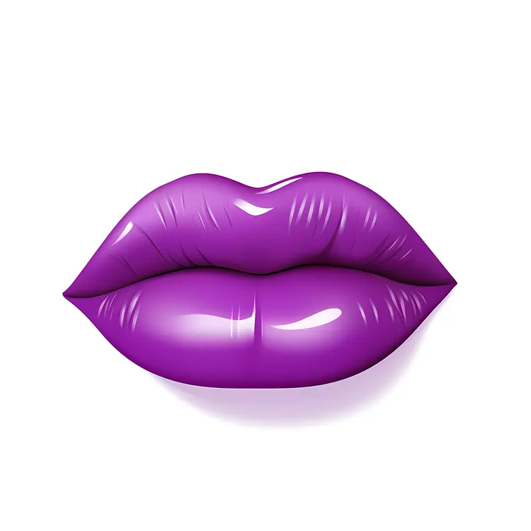 Glossy purple lips illustration