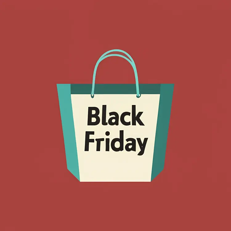 Black Friday Shopping Bag Illustration