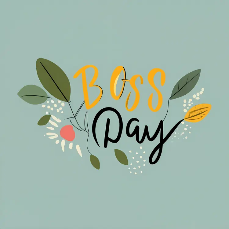 Beautiful cups for boss day concept