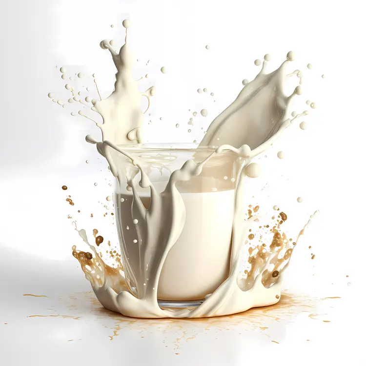 Milk Splash in Glass
