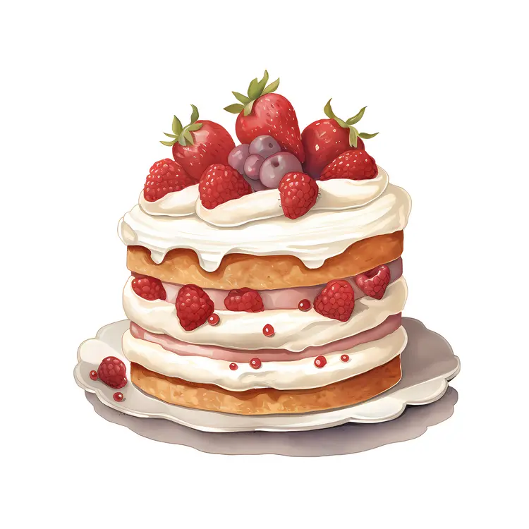 Berry Cake with Mixed Berries