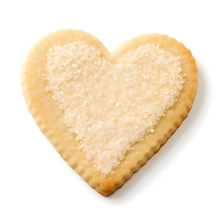 Heart-shaped Cookie with Sugar Topping