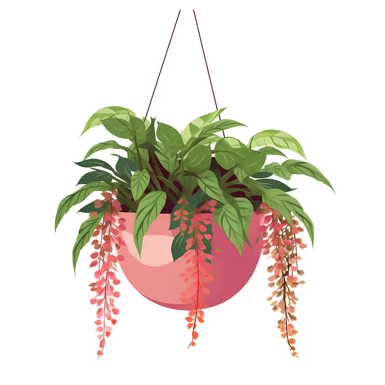 Beautiful Hanging Plant in Pink Pot
