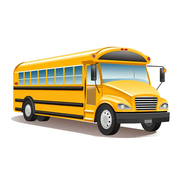 Yellow School Bus Illustration