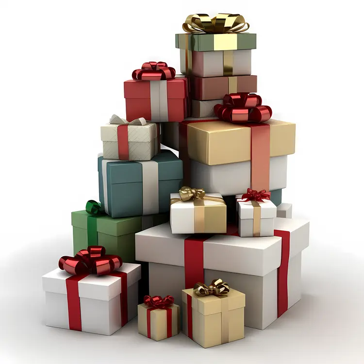 Stack of Colorful Gift Boxes for Celebrations