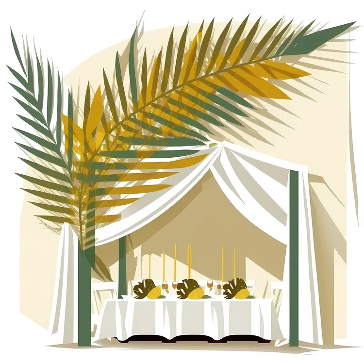 Decorated Tent with Candles
