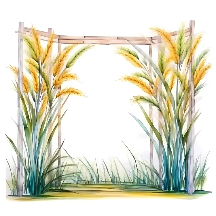 Wheat Field Illustration for Harvest Season