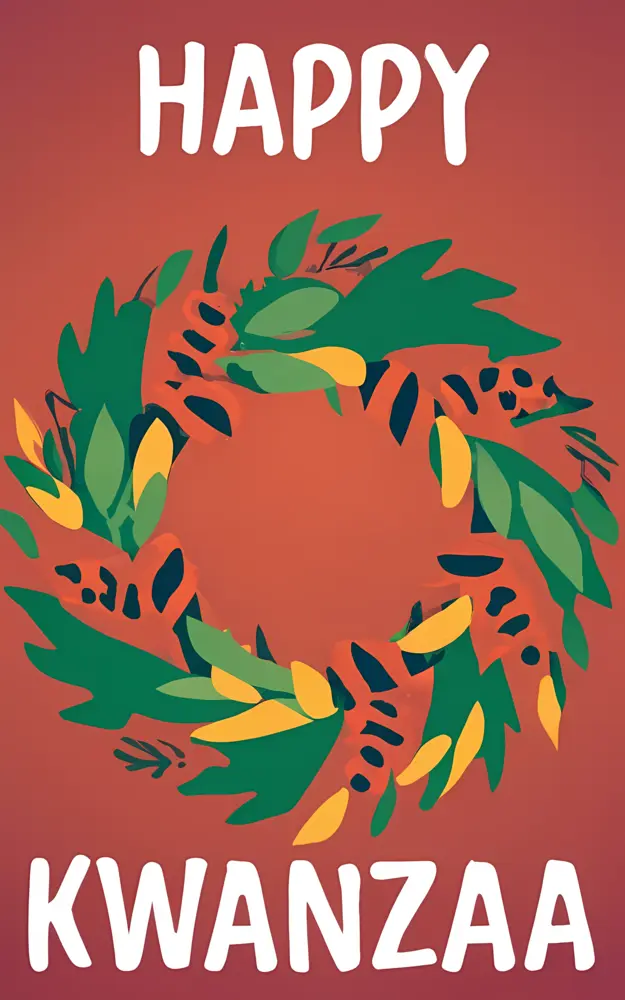 Colorful wreath for Kwanzaa