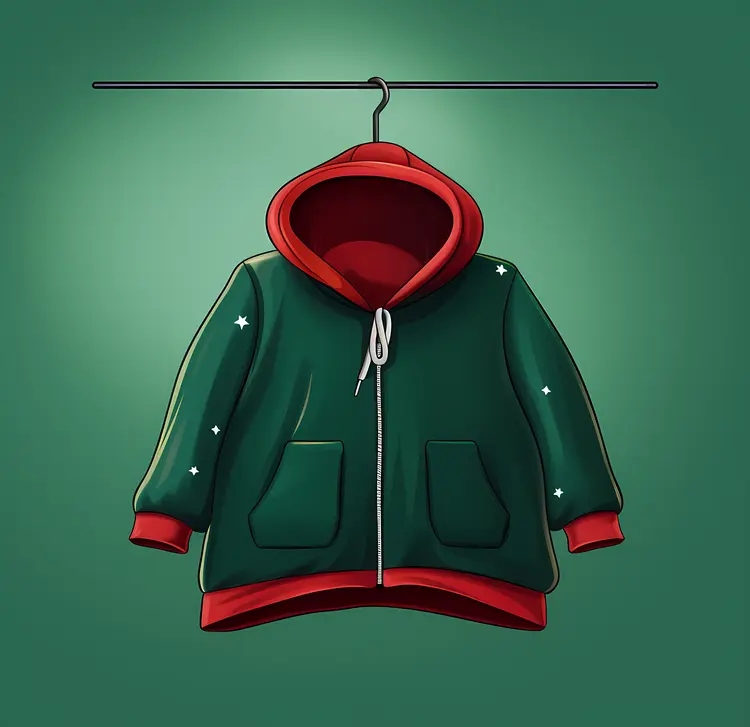 Green Hoodie with Stars