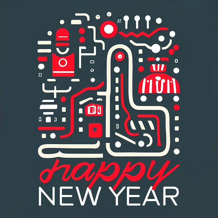 Abstract Happy New Year Design