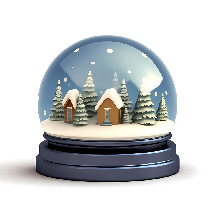 Snow Globe with Small Houses