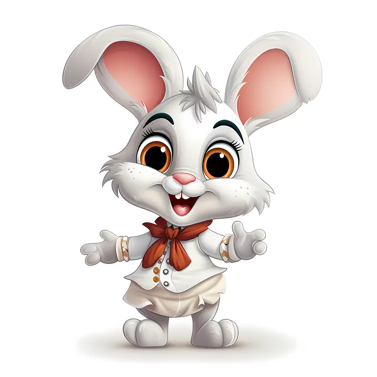 Cute Cartoon Bunny Character