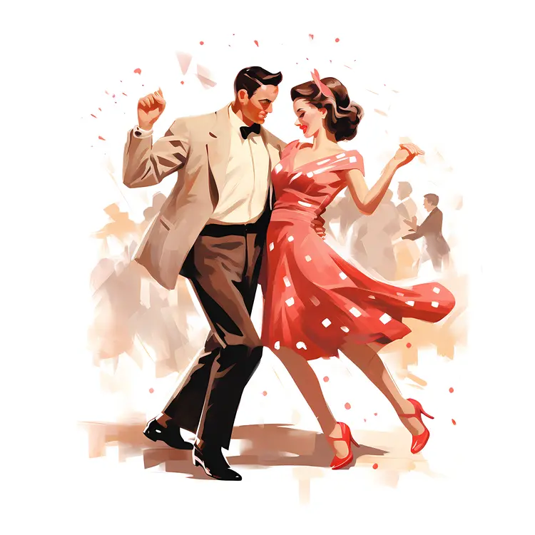 Retro Dancing Couple