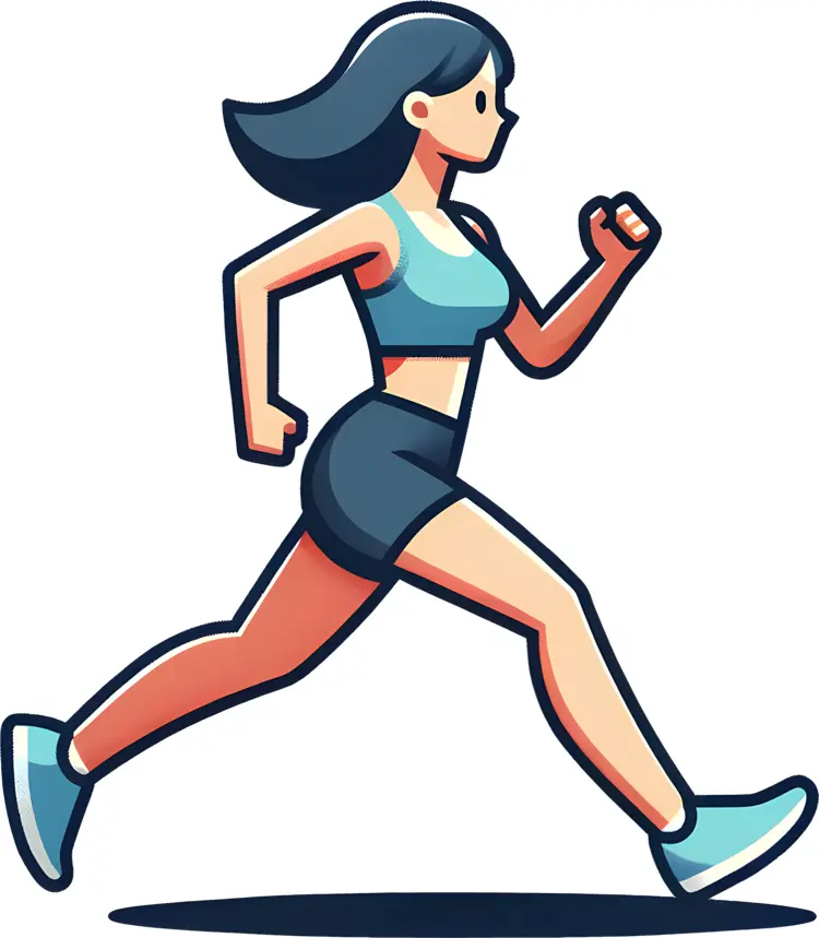 Woman Running in Sportswear