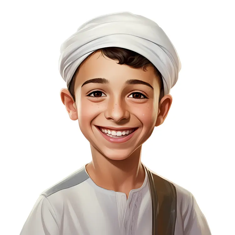 Smiling Boy in Traditional Clothing