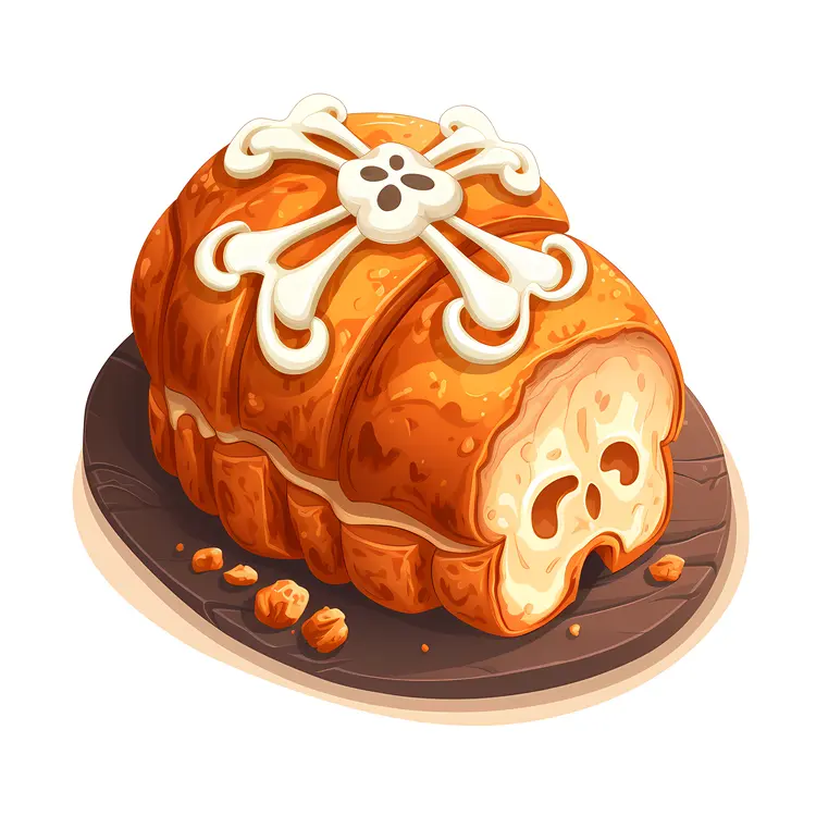 Spooky Skull Bread for Halloween