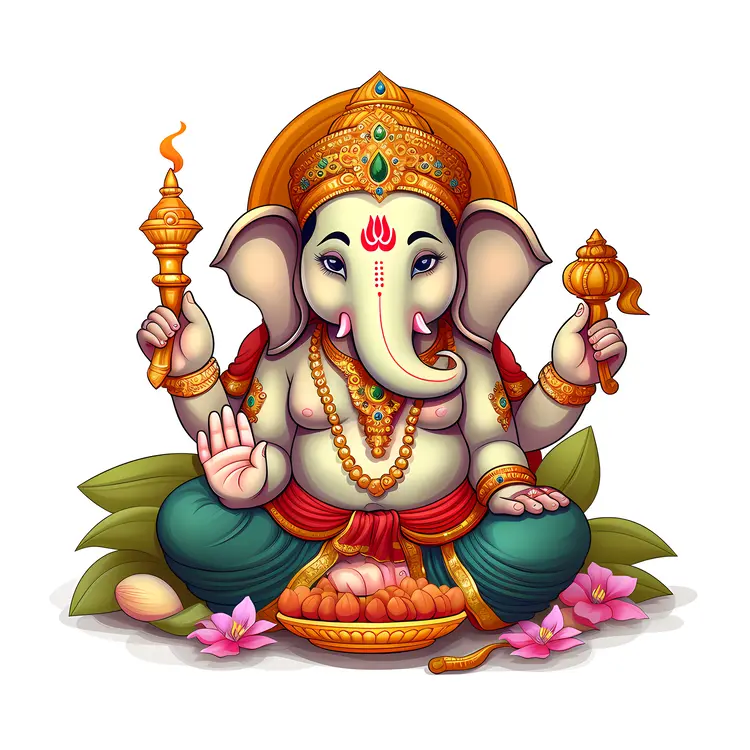 Ganesha with Four Arms