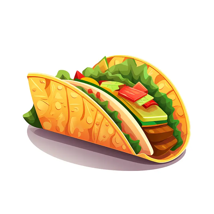 Delicious Taco with Vegetables