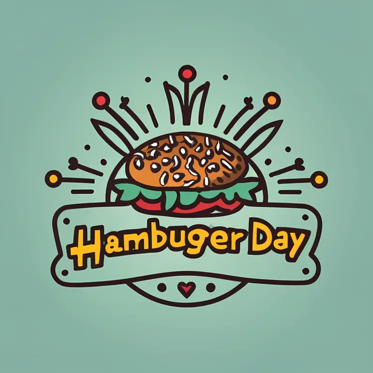 Hamburger Day with Festive Design