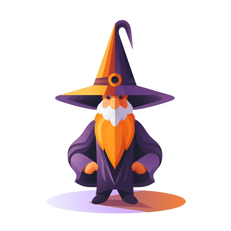 Bearded Wizard with Orange Beard